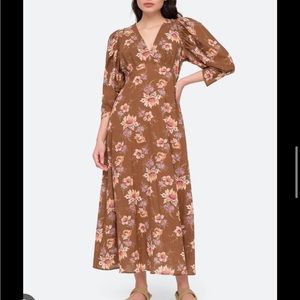 Sea NY maxi dress brown floral